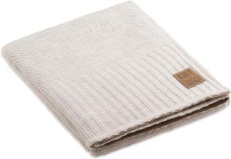 Knit Factory Lynn Decke 160x130 cm Glatt Beige