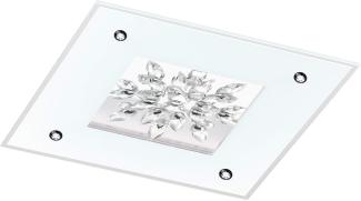 Eglo 97499 LED Deckenleuchte BENALUA 1 mit Kristallen weiß, klar L:57cm B:57cm H:8,5cm