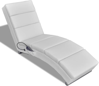 vidaXL Massagesessel Weiß Kunstleder [240969]