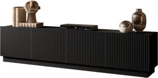 TV-Lowboard Liwerio 200 4D (Farbe: Schwarz)