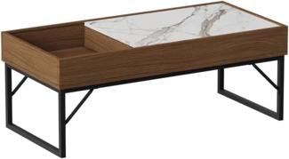 Vicco Couchtisch Nussbaum 105x50 cm, Lunero