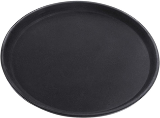 Contacto Tablett, rund 35 cm, schwarz rutschhemmend
