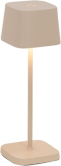 Zafferano, Ofelia Micro Lampe, Kabellose, Wiederaufladbare Tischlampe mit Touch Control, Auch für den Außenbereich Geeignet, Dimmer, 2200-3000 K, Höhe 20 cm, Farbe Sand