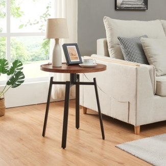 Beistelltisch Mippeena 54xØ50 cm Schwarz/Walnuss [en. casa]