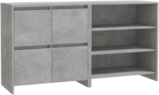 vidaXL 2-tlg. Sideboard Betongrau Holzwerkstoff [3098084]
