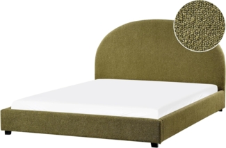 Wasserbett Bouclé VAUCLUSE 160 x 200 cm Olivgrün