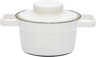 Riess Topf Aromapot mit Deckel Ø16cm 0,75 Liter pure white Emaille