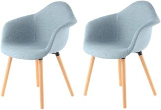 Stuhl Kovu 100 2er-Set Blau