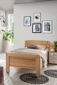 WIEMANN Holzbett Kiruna, schöner Landhausstil, Made in Germany, 4-fache Liegenhöhenverstellung, in vielen Breiten erhältlich