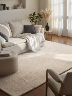 HANSE Home Wollteppich Eleni, rechteckig, Höhe: 18 mm, Handgetuftet, Wolle, Natur, Wohnzimmer, Schlafzimmer, Skandi, Hygge