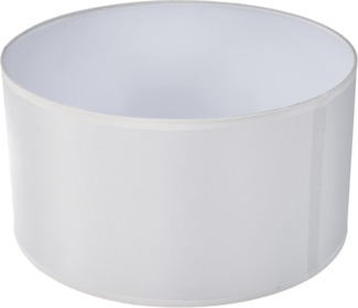 Rayher Hobby 23085102 Lampenschirm, rund, 30 cm ø, Höhe 16 cm, 100% Polyester, für Steh- oder Hängelampe, auch zum Bemalen und Bekleben, weiß