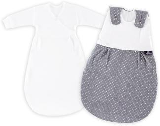 TRÄUMELAND Schlafsack-Set LIEBMICH 2-teilig Pünktchen Grau Größe 44 S0100151