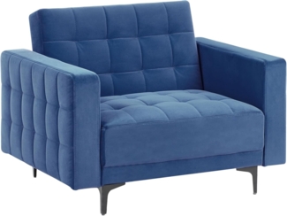 Sessel ABERDEEN Samtstoff Blau