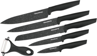 Klausberg Klausberg Set mit 5 Marmor-Küchenmessern mit Schäler 48670