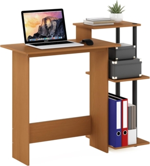 Furinno Computer/Schreibtisch, Verbundholz/ PVC-Rohre Helle Kirsche/Schwarz, 39,6 x 100,6 x 85,3 cm