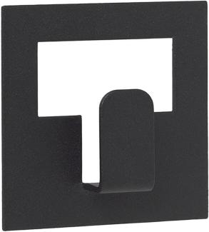 Blomus Handtuchhaken Vindo Small, Handtuchhalter, Wandhaken, Stahl pulverbeschichtet, Black, 6 x 6 cm, 64176