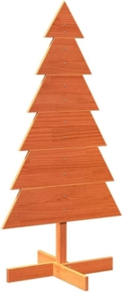 vidaXL Weihnachtsbaum zum Schmücken Wachsbraun 120cm Massivholz Kiefer 858191