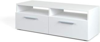 Vicco Lowboard Diego Fernsehschrank Sideboard TV Fernsehtisch Weiß Hochglanz