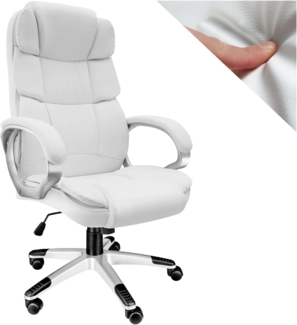 tectake Chefsessel Bürostuhl (1er Set, 1 St), 360° drehbar und stufenlos höhenverstellbar