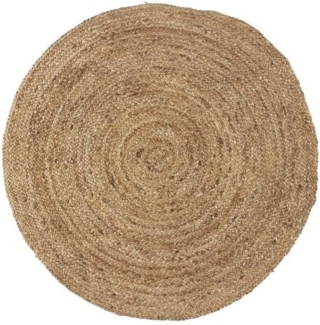 Ib Laursen - Teppich Läufer Wohnraum Rund D 90cm Jute Natur 65012-30
