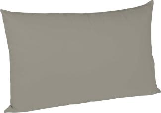 Fleuresse Mako-Satin Kissenbezüge 40x60 cm uni mit RV DP 9021 grau