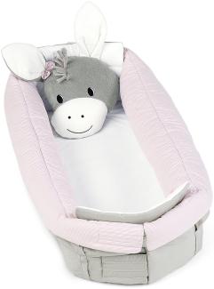 Sterntaler 'Esel Emmi' Babynest rosa/grau