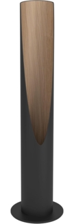 Eglo 900876 Tischleuchte BARBOTTO Stahl, Holz schwarz, braun GU10 1X4,5W H:39. 5cm Ø6cm mit Kabelschalter