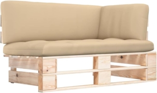 vidaXL Outdoor-Ecksofa Paletten Kiefernholz Imprägniert