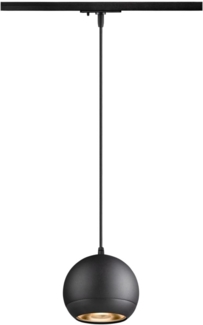 SLV LIGHT EYE® 150, 1~ Pendelleuchte, GU10, Pendellänge 150cm, 1x max. 13W, matt schwarz - Leuchten mit 1 Phasen Adapter