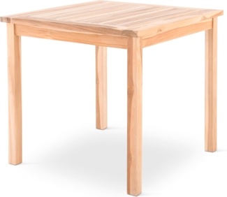 Raburg Gartentisch Esstisch Teakholz, wetterfestes Teak, quadratisch, langlebig, leicht & robust, UV-beständig & pflegeleicht