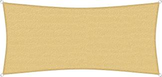 sunprotect 12022 Professional Sonnensegel, 6 x 3 m, Rechteck, wind- & wasserdurchlässig, beige