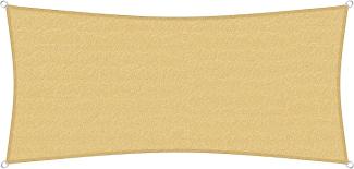 sunprotect 12022 Professional Sonnensegel, 6 x 3 m, Rechteck, wind- & wasserdurchlässig, beige