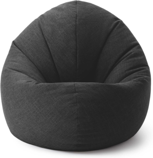 Lumaland 'Interior Line' 2-in-1 Sitzsack, Runder Komfort für drinnen, 300l, 120 x 80 x 75 cm, Dunkelgrau