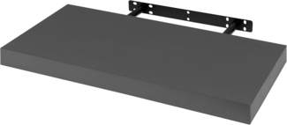 WOLTU Wandboard Wandregal CD DVD Regal Bücherregal Schweberegal Holz Board 50 x 22.9 x 3.8 cm dunkel grau für Büro, Wohnzimmer, Schlafzimmer, Küche RG9368dgr