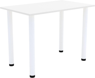 AKKE Esstisch, Esszimmertisch mit weißen Beinen Küchentisch Bürotisch 2mm PVC