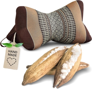 livasia Nackenstützkissen Knochenkissen, vegan und handgefertigt, Ø 15x32cm, Kapok