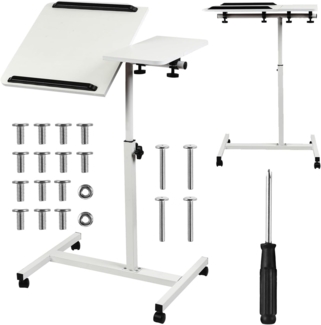 Maclean Schreibtisch MC-121 Mobiler Laptop-Ständer, Höhenverstellbar 59-89cm max. 30kg