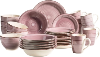 Mäser 931880 Kombiservice Lumaca für 6 Personen, Steinzeug (1 Set, 30-teilig)