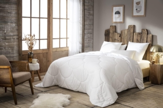 Abeil 15000000534 Douceur Infinie Steppbett, leicht, Polyester, Weiß, weiß, 140x200 cm