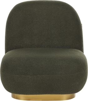 Sessel LOVIISA Bouclé Dunkelgrün