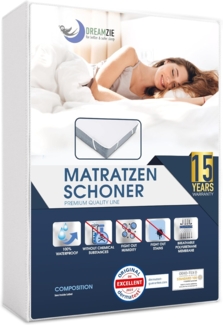 Matratzenschoner 150x200 cm Wasserdicht Made in EU und Oeko-TEX Zertifiziert von Dreamzie - Atmungsaktive Matratzenauflage