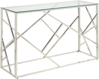Wandkonsole ATHENA - Glas & Stahl - Chromfarben