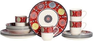 CreaTable Geschirr-Set 24008, Intensiv leuchtende Farben