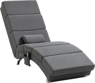 HOMCOM Massagesessel Relaxliege mit Massagefunktion elektrisch (Loungesessel, 1-St, Fernsehsessel), mit 5 Modi, Kissen, Dunkelgrau