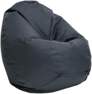 Bruni Sitzsack Classico M in Grau – Sitzsack mit Innensack zum Zocken & Lesen, Abnehmbarer Bezug, lebensmittelechte EPS-Perlen als Bean-Bag-Füllung, Sitzsack grau aus Deutschland