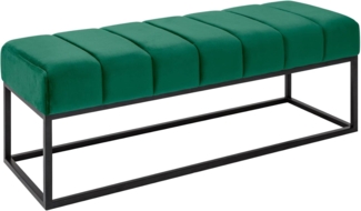 riess-ambiente Polsterbank PETIT BEAUTÉ 108cm smaragdgrün / schwarz (Einzelartikel, 1-St), Flur · Samt · Metall · Schlafzimmer