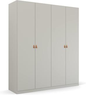 Kleiderschrank Drehtürenschrank Quadra-Spin | 4-türig | seidengrau | 181x210 | Griff Homey