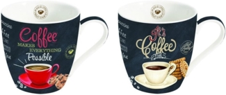Kaffee Tasse 2er Set italienisches Design perfekte Geschenkidee ideal für Kaffeeliebhaber