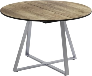 Vicco Esstisch Eiche rustikal/Grau 120 x 120 cm ausziehbar, Loyd