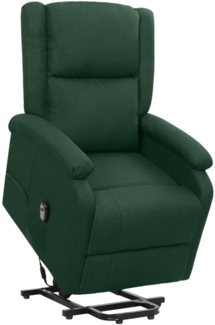 vidaXL Sessel mit Aufstehhilfe Dunkelgrün Stoff [329705]